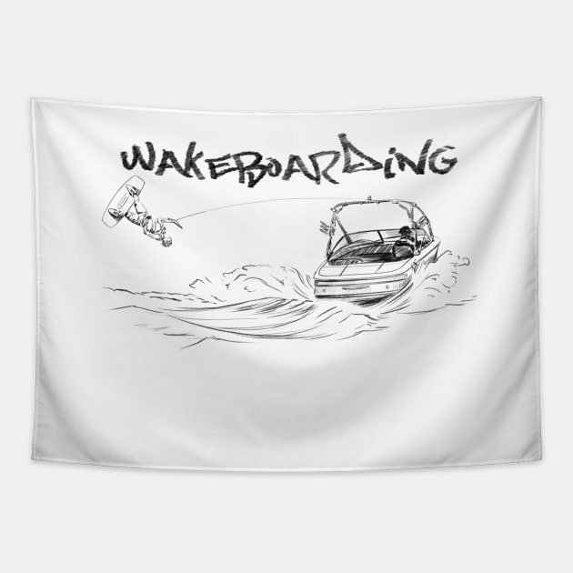 Wakeboarding Tapestry by sibosssr