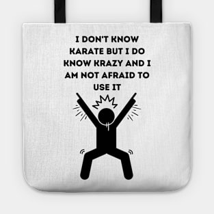 Karate Funny Puns | Funny Saying Tote