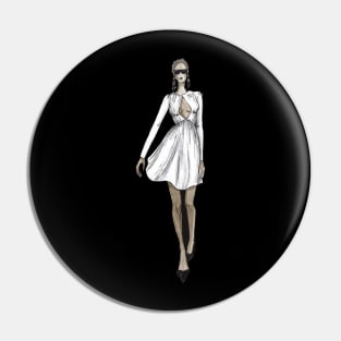 girl in white dress Pin