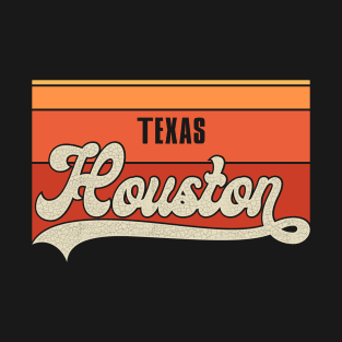 Retro Houston Texas Houston Strong Vintage Stripes T-Shirt