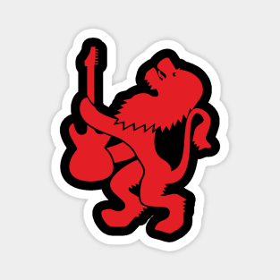 Lion guitarist (red print) Magnet