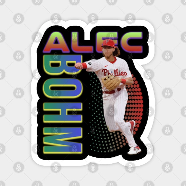 Alec Bohm Baseball Poster Style - Alec Bohm - Magnet