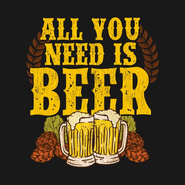 All You Need Is Beer Funny Beer Drinking IPA Lover by theperfectpresents