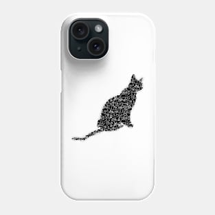 Patterned Black Cat Phone Case