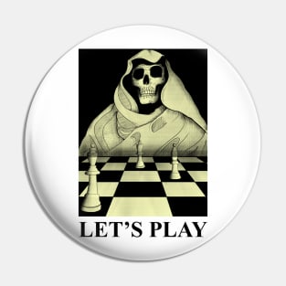 Skull chess master halloween Pin