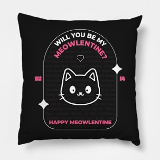 Will You Be My Meowlentine? Pillow