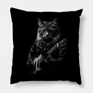 Cat Rocker Rock And Roll Love Pillow