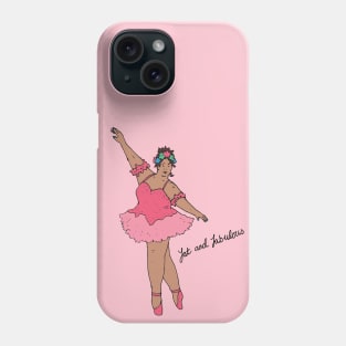 Fat and fabulous - plus size ballerina Phone Case