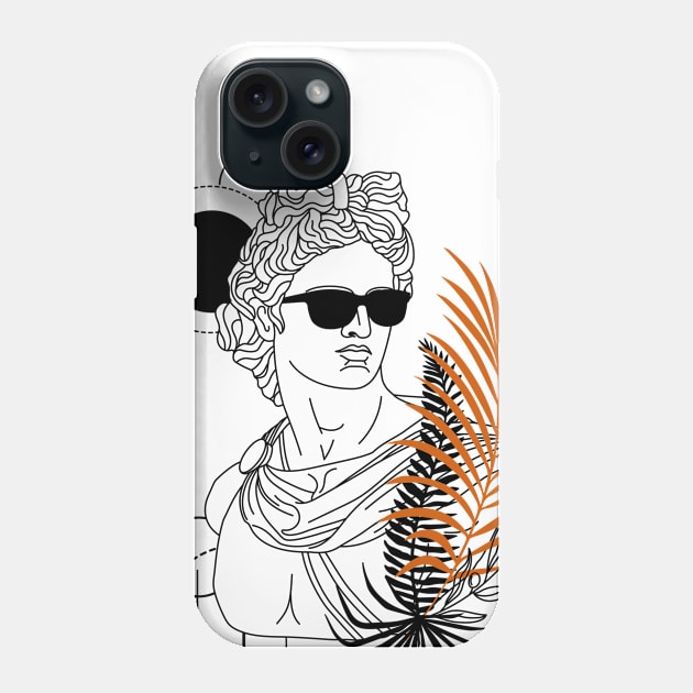 Funny Hipster Greek God Apollo Roman God Phone Case by Now Boarding