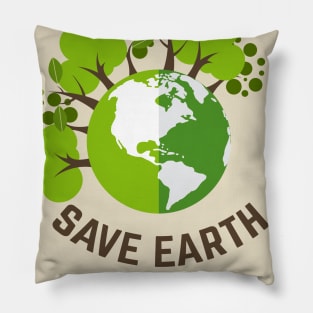 Save the earth save life Pillow