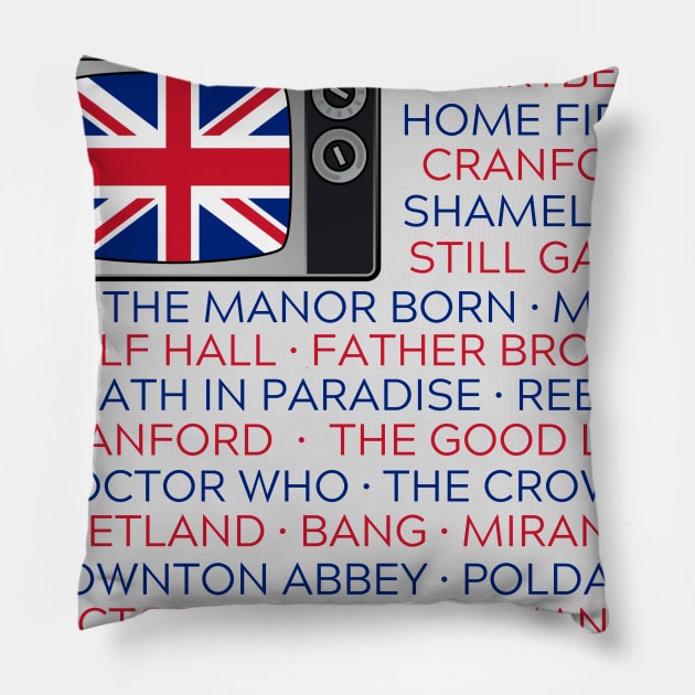 British TV Fan Pillow by I Heart British TV