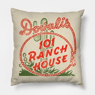 Dovali's Ranch House  -- Retro Mid Century Aesthetic Pillow