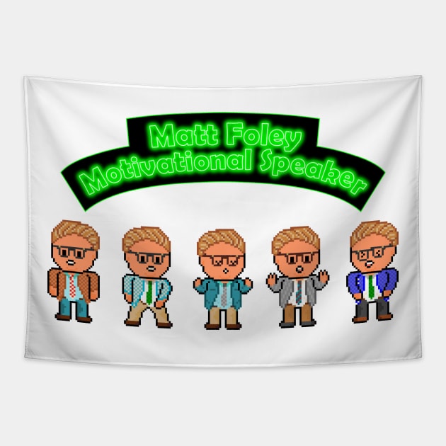 Pixel Matt Foley Motivational Speaker Tapestry by gkillerb