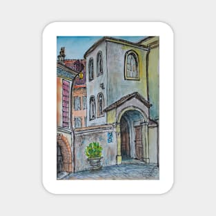 Watercolor Sketch - Genève, Rue Tabazan 7A. 2013 Magnet