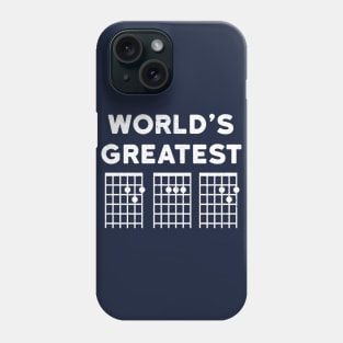 "World's Greatest D-A-D" Musician Father's Day Gift Phone Case