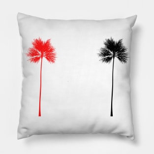 red black palm tree design Pillow