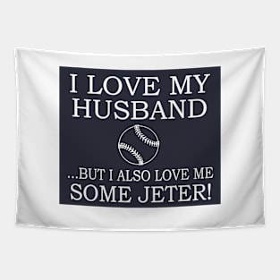 I Love Husband Baseball gift Idea Tapestry