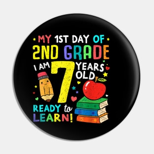 2nd Grade Back to First Day of School Shirt Boys Girl Gift Pin