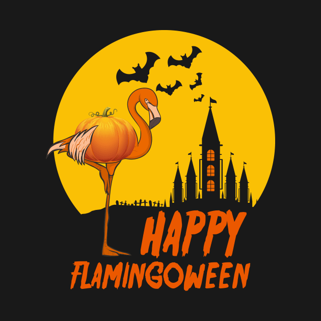 Happy Flamingoween Halloween Flamingo Costume by foxmqpo