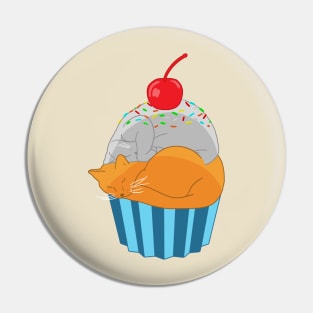 Cat Loaf Cupcake Pin