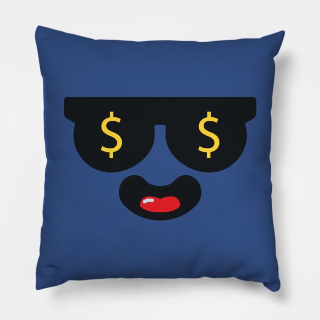 Cute cartoon face Pillow by verry studio