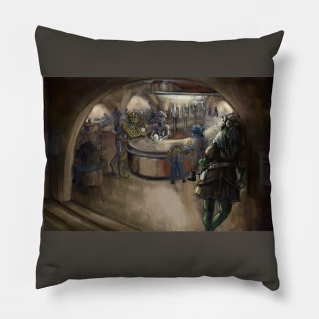 Bounty Hunter Pillow by Moco_Illustrations