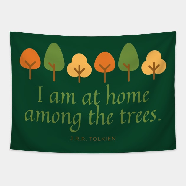 I am at Home Among the Trees // Tree Line Tapestry by CorrieMick