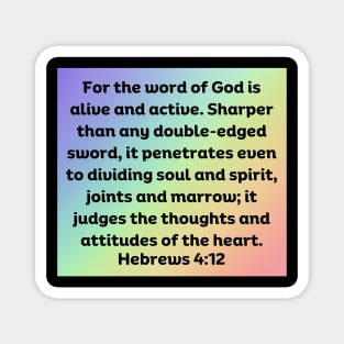 Bible Verse Hebrews 4:12 Magnet