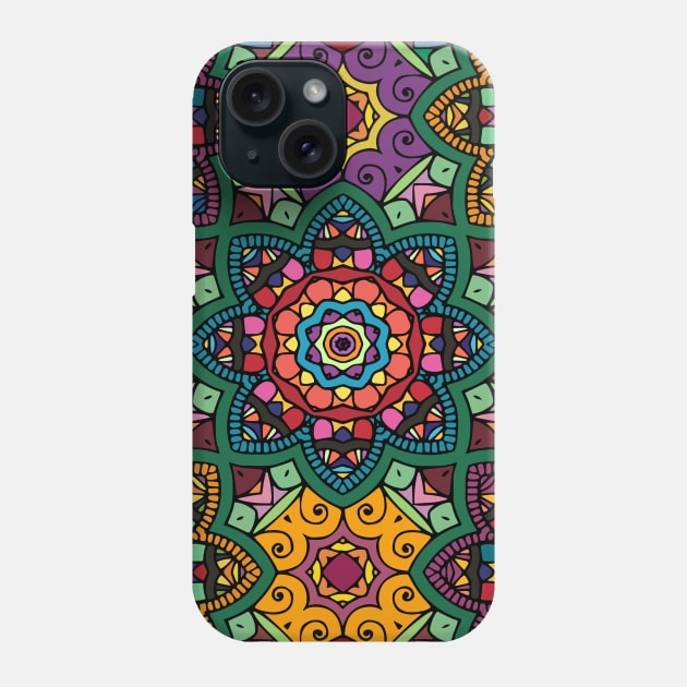 Colorful Mandala Pattern Phone Case by DragonTees