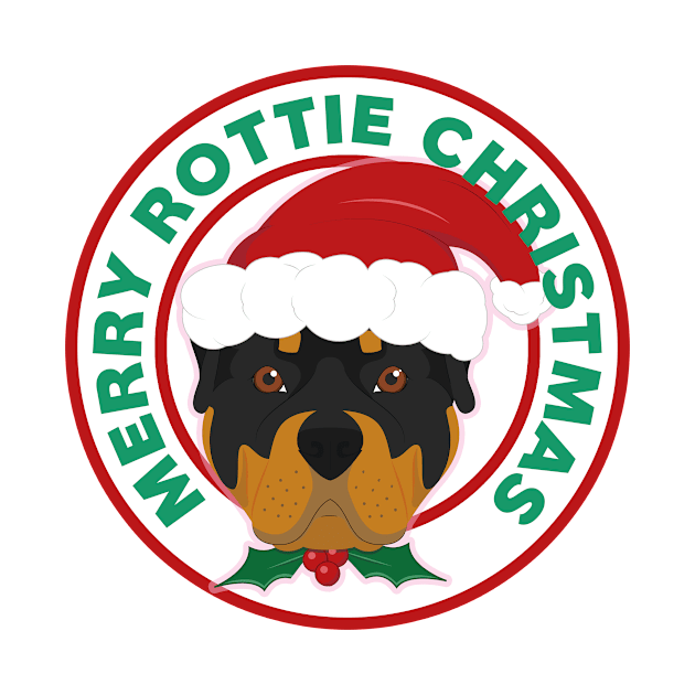 Merry Christmas Rottweiler by CafePretzel