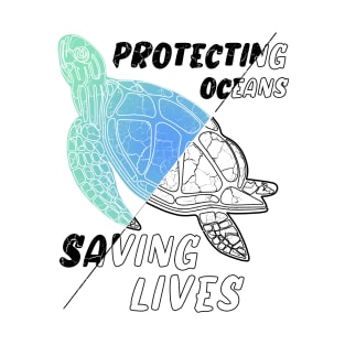 "Protecting oceans saving lives" caretta T-Shirt