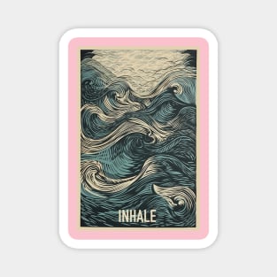 Inhale Waves Meditation Yoga Magnet