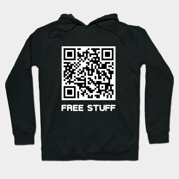 Rick Roll Qr Code With Free Stuff Bait Rickrolled Hoodie Teepublic