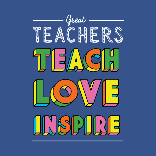 Teachers Teach Love Inspire - Thank You Gift for Preschool Kindergarten by BetterManufaktur