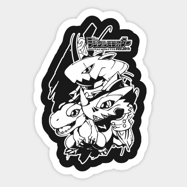 Digimon 20th Anniversary Digimon Sticker Teepublic