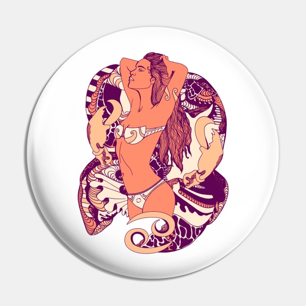 Peach Cancer Beauty Pin by kenallouis