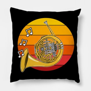 French Horn Summer Festival Hornist Brass Musician Pillow