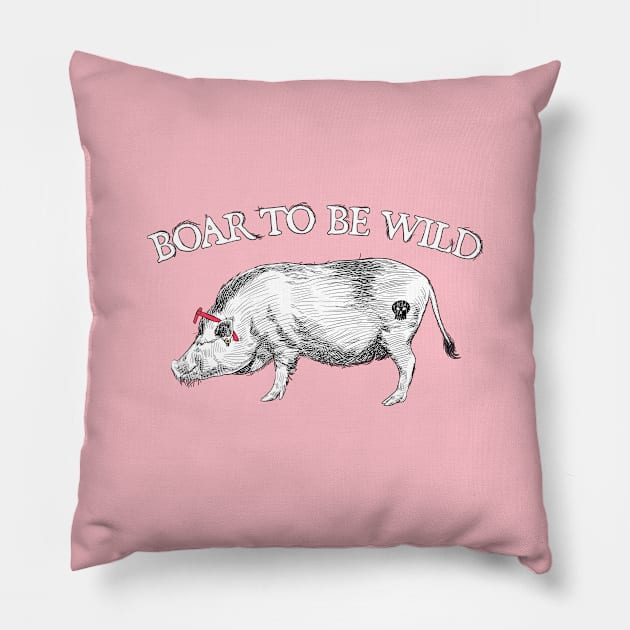 Boar to be wild Pillow by StefanAlfonso