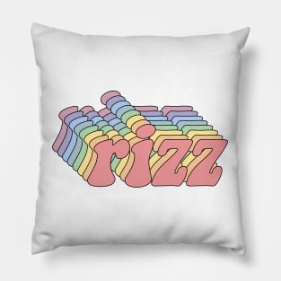 W Rizz Pastel Retro Pillow