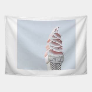 Pastel ice cream neon sign Tapestry