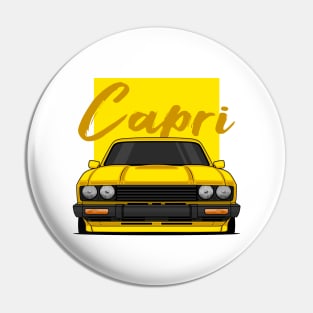 Front Yellow Capri MK3 Classic Pin