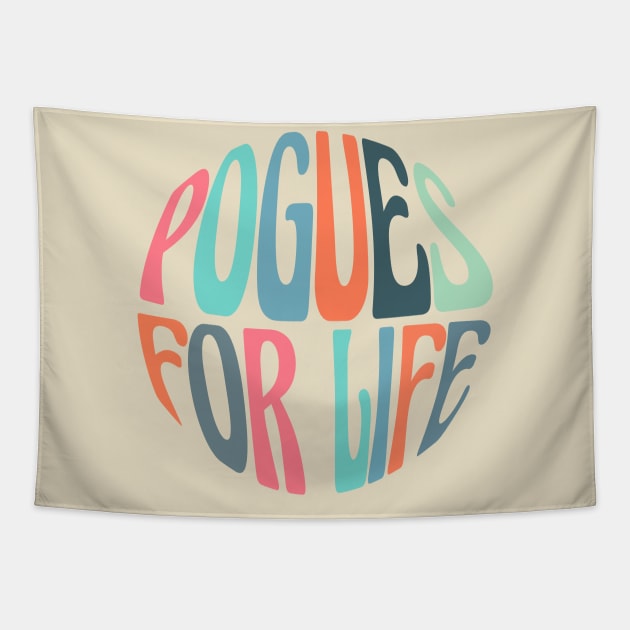 (obx) pogues for life groovy retro LIGHT Tapestry by acatalepsys 