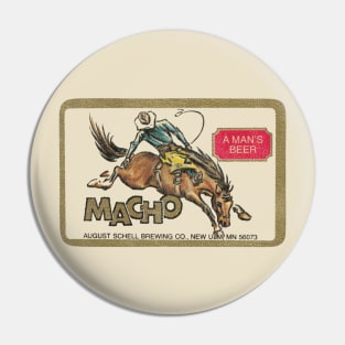 Macho Beer Retro Defunct Breweriana Pin