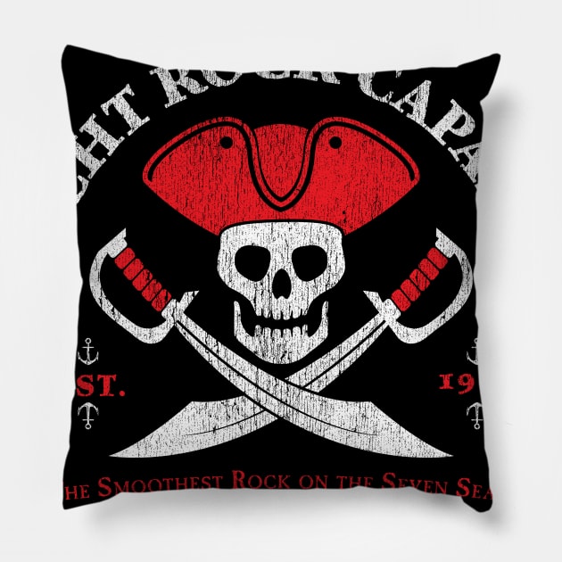 Yacht Rock Pirate Captain - Party Boat Drinking graphic Pillow by Vector Deluxe