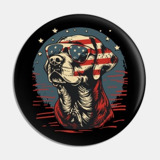 Patriotic Labrador Retriever, USA, funny American flag fashion for men women kids Pin