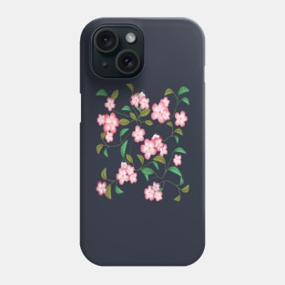 Cherry Blossoms and Leaves Phone Case