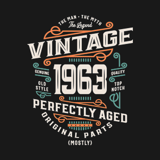 Mens 60 Years Old Vintage 1963 Man Myth Legend 60th Birthday T-Shirt