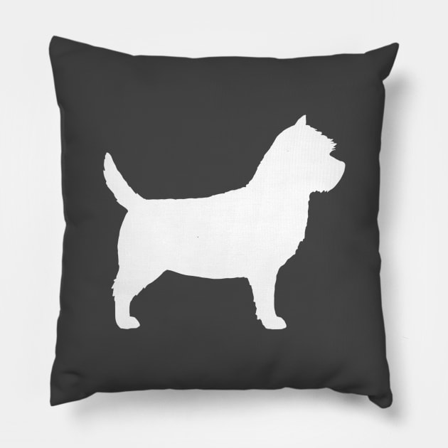 Norwich Terrier Silhouette Pillow by Coffee Squirrel