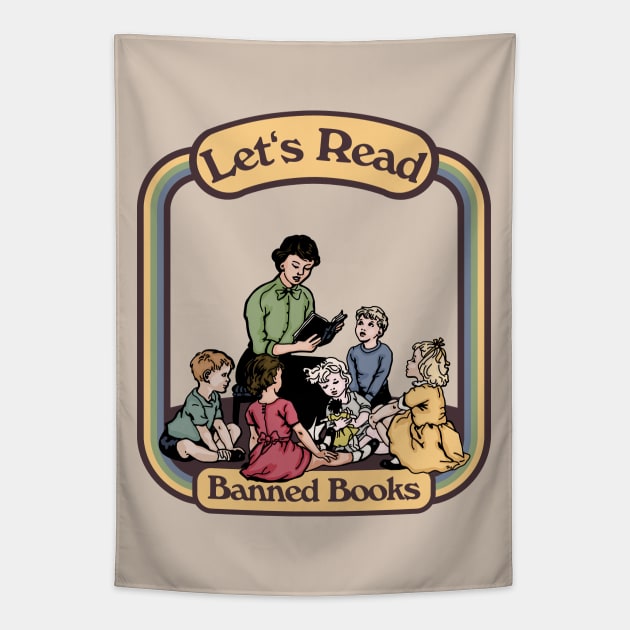 Let's Read Banned Books Tapestry by Slightly Unhinged