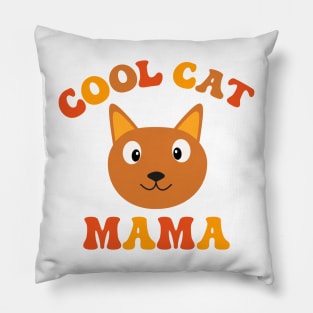 Groovy Cool Cat Mama Pillow